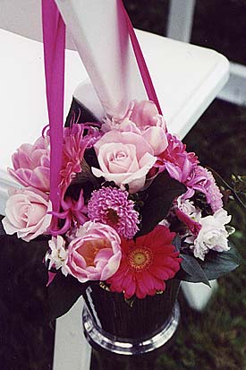 Silver Ice Bucket Arrangement